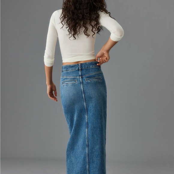 Pilcro Denim Button-Front Midi Skirt, Size 12 - Picture 11 of 13